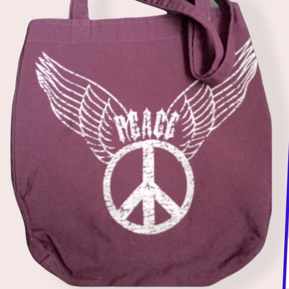 🟦SALE 5️⃣0️⃣% off🟦 
Vintage cotton tote bag wings Peace Tote bag cotton